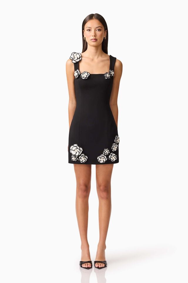 Marina Mini Dress - Black White Marina Mini Dress - Black White