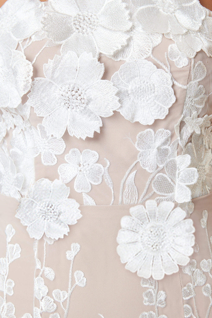 Tiana Floral Maxi Dress in White