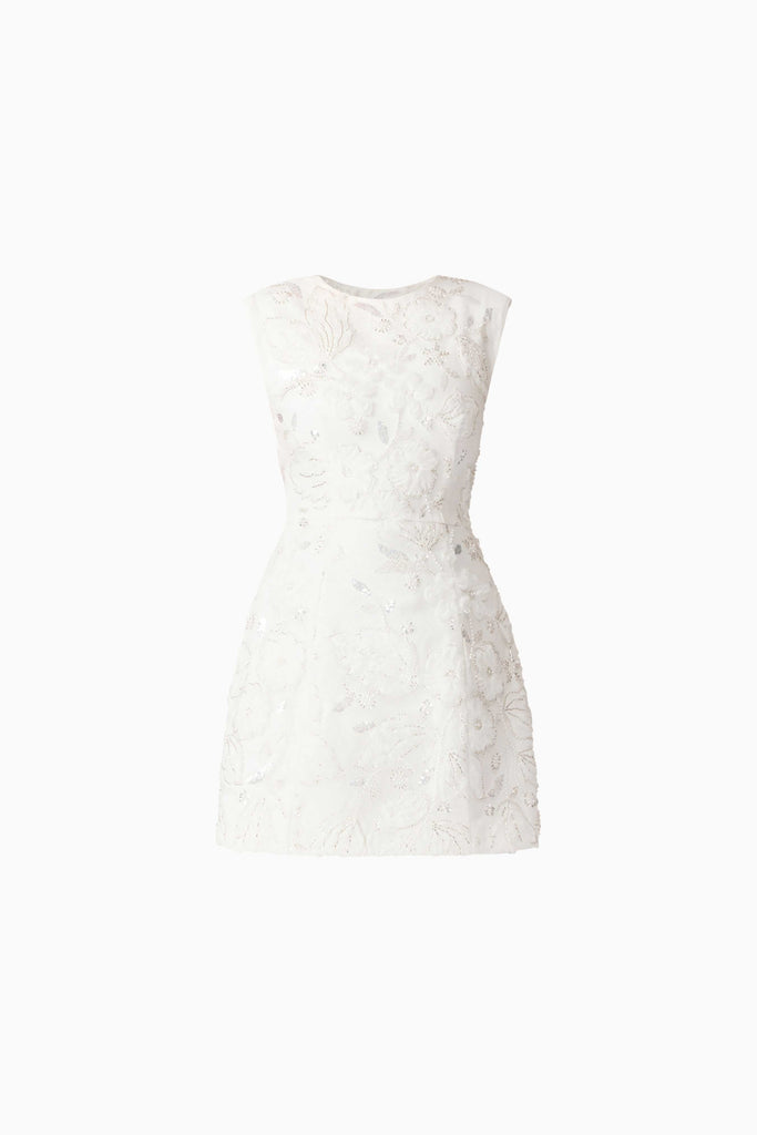 Carol Tulip Mini Dress in White