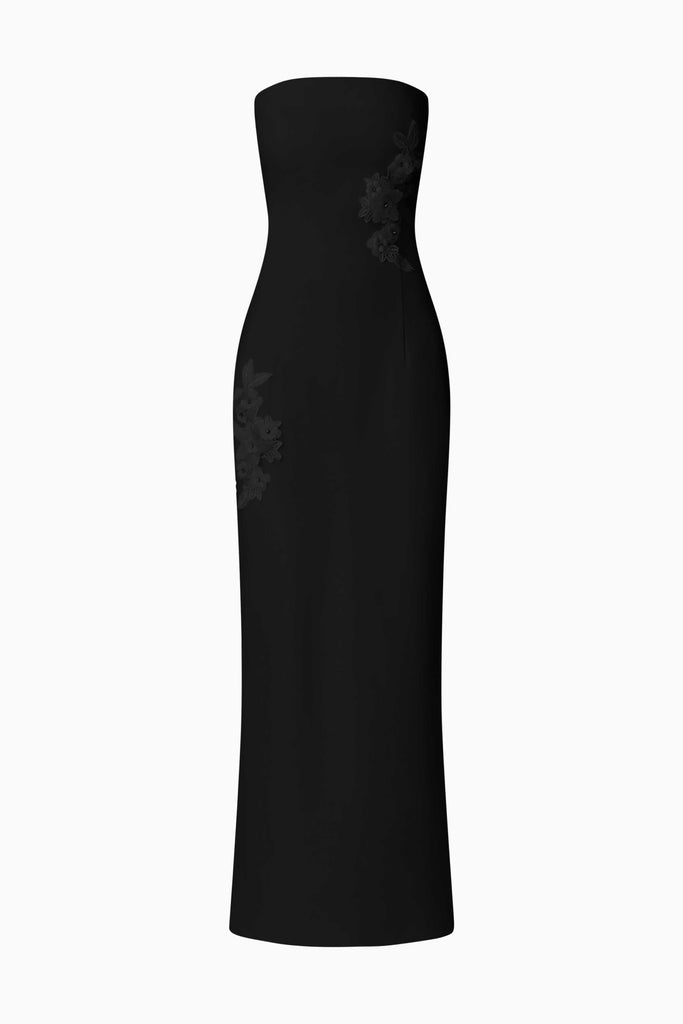 Evee Strapless Maxi Dress in Black
