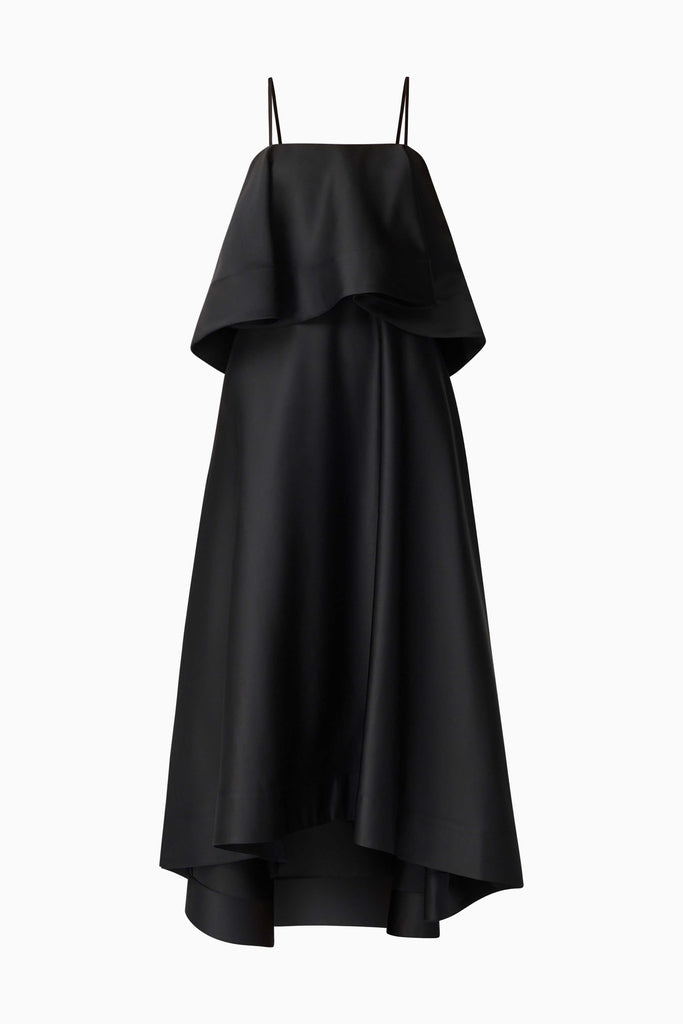 Reyna Tiered Maxi Dress in Black