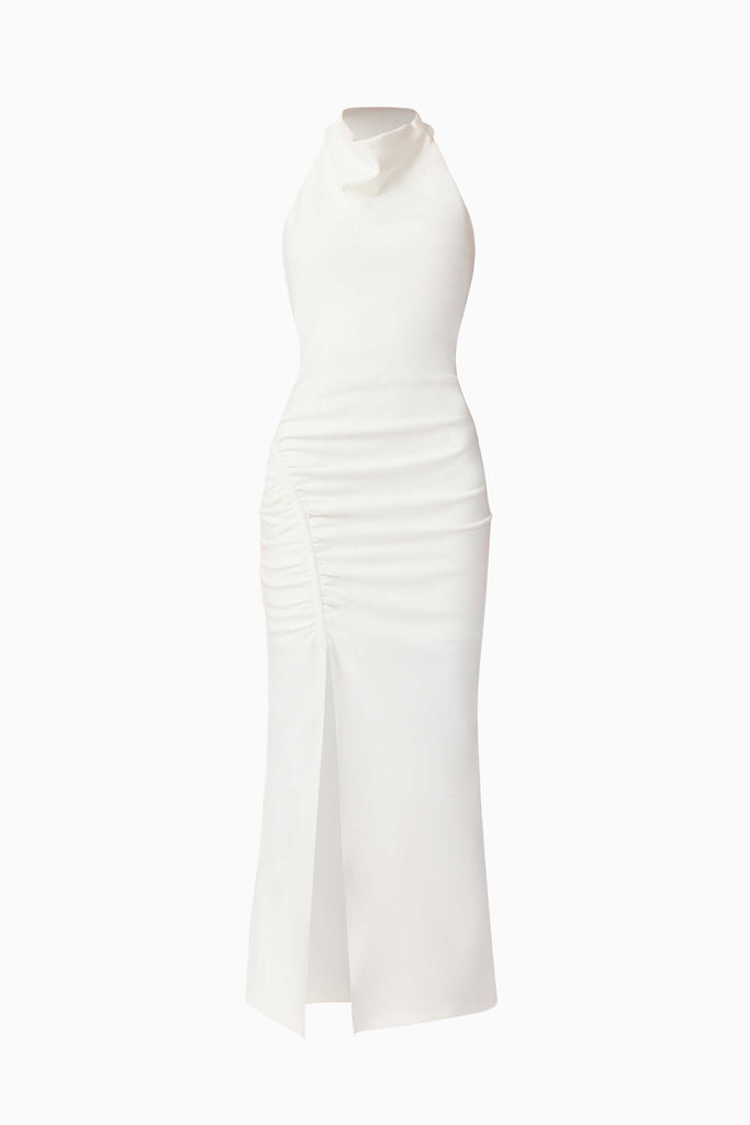 Nerissa Cowl Neck Maxi Dress in White