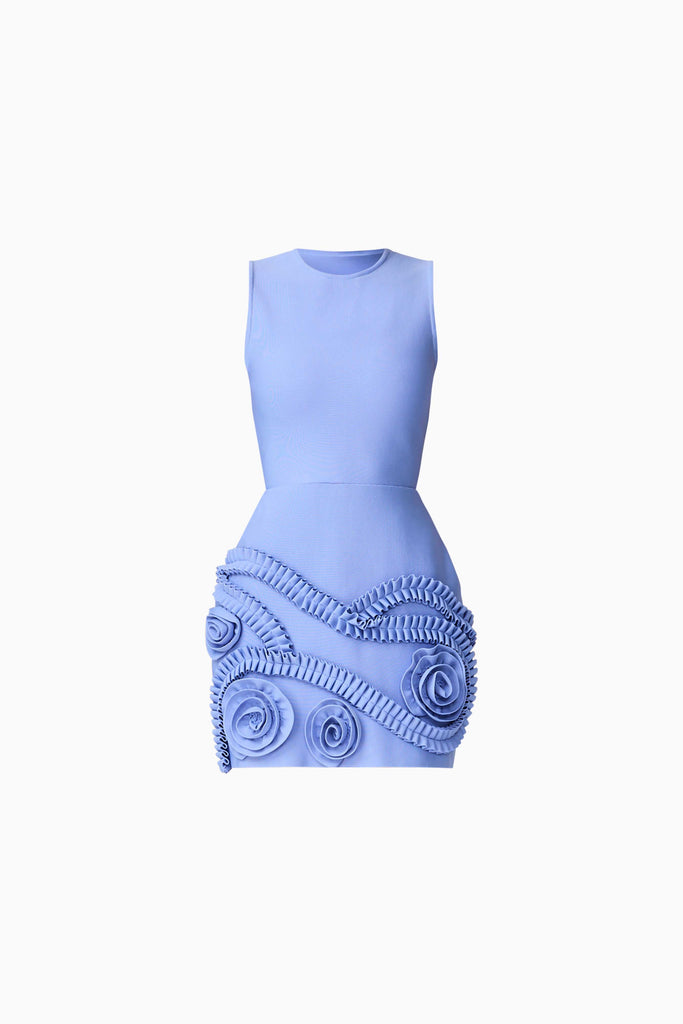 Sonya Tulip Mini Dress in Blue