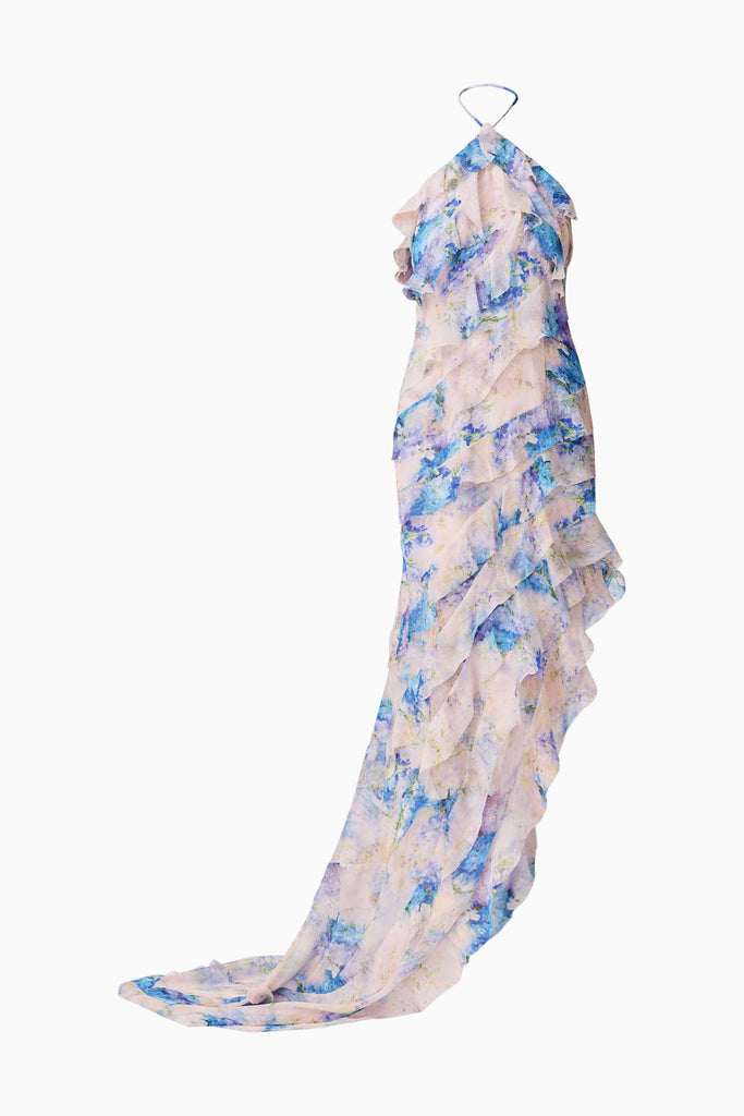 Briony Asymmetrical Maxi Dress in Floral