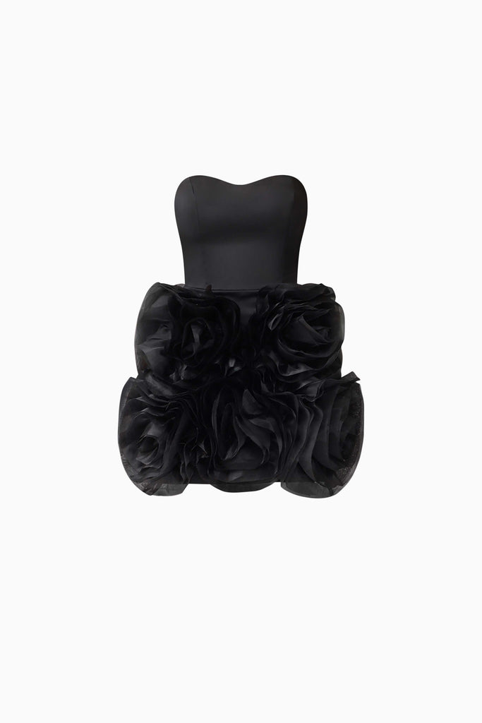 Asher Strapless Mini Dress in Black