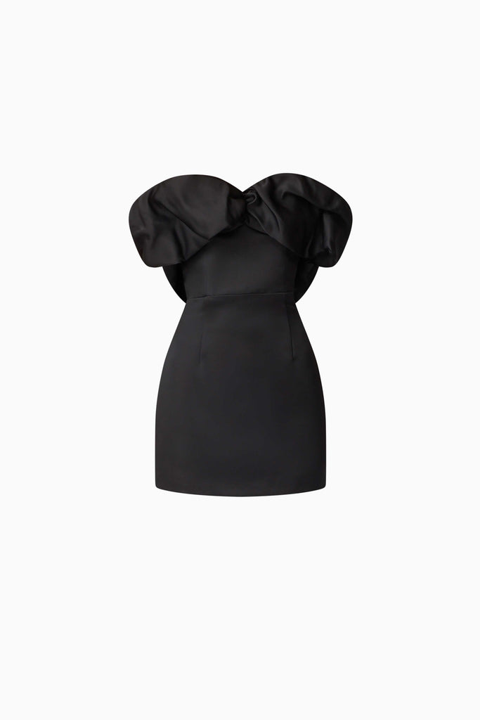 Sharon Strapless Mini Dress in Black