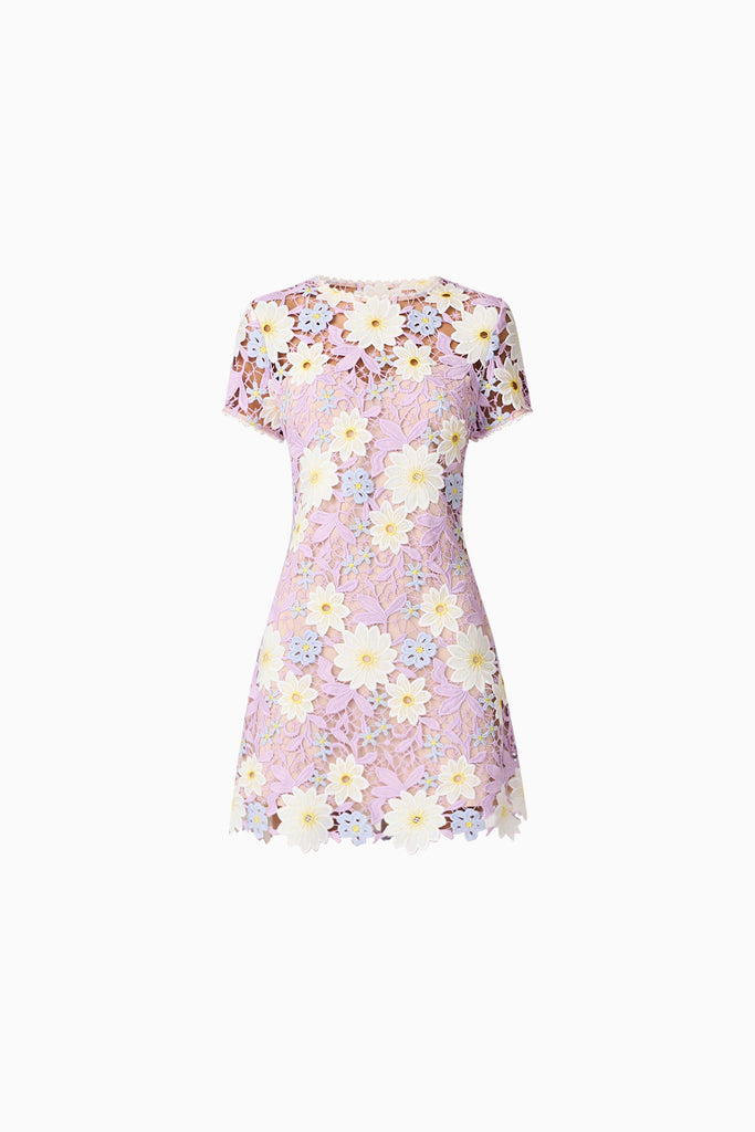 Sigrid Mini Shift Dress in Purple