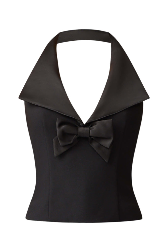 Ruby Halter Top in Black