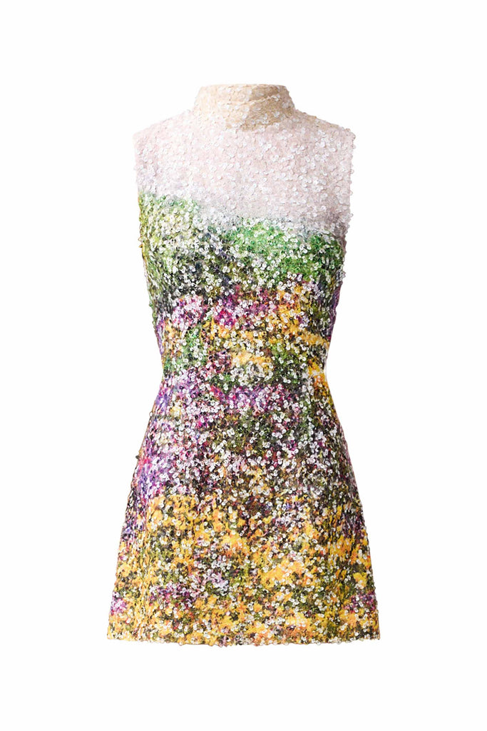 Arden Shift Mini Dress in Multi Ombre