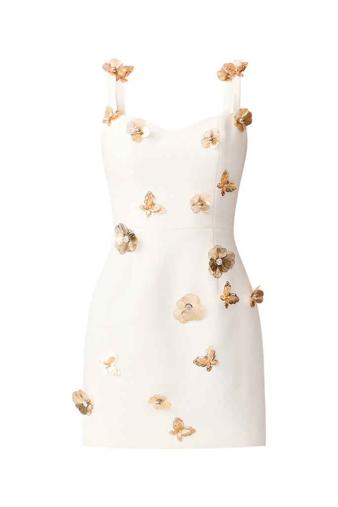 Mira Sweetheart Mini Dress in White