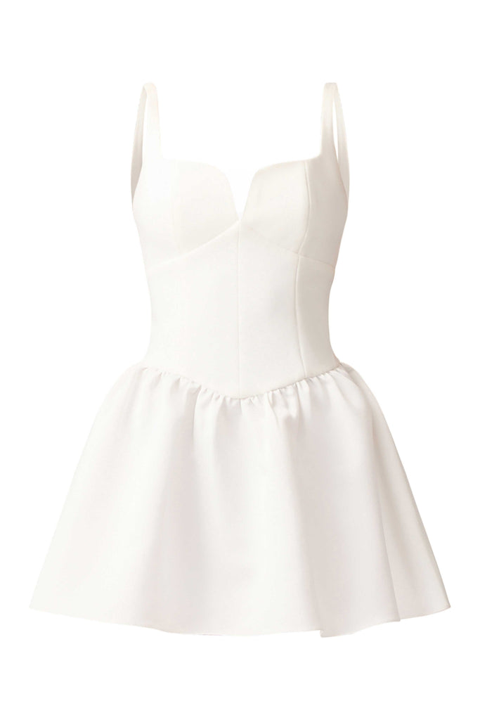 Hester A-Line Mini Dress in White