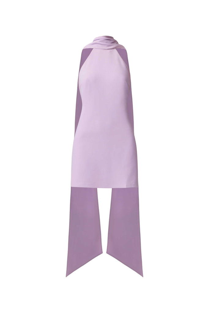 Mira Halter Mini Dress in Purple