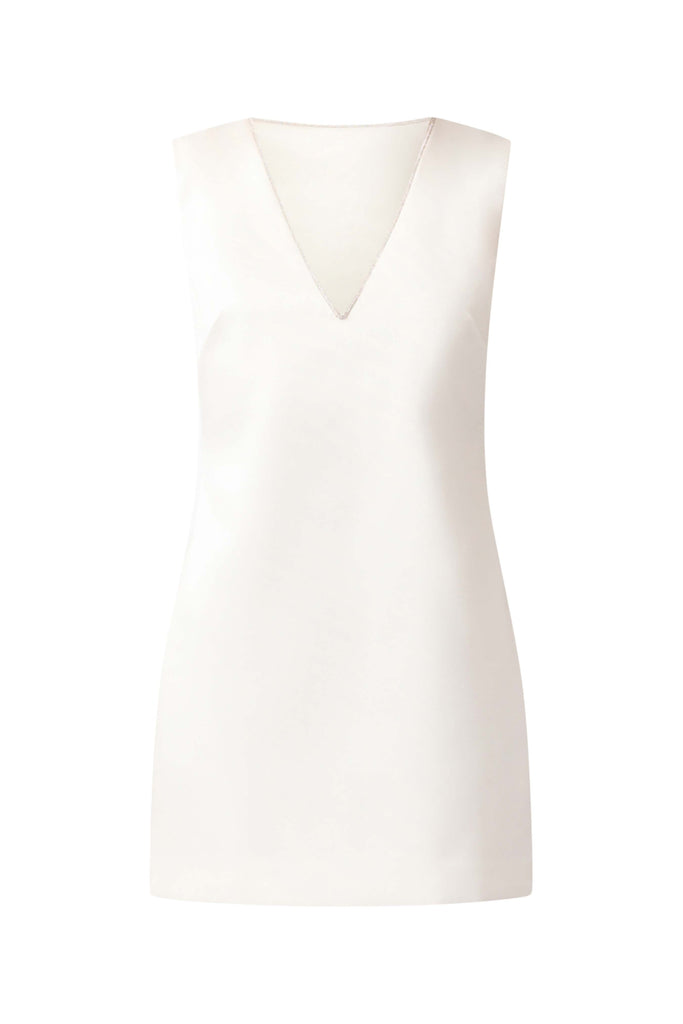 Livia Shift Mini Dress in White