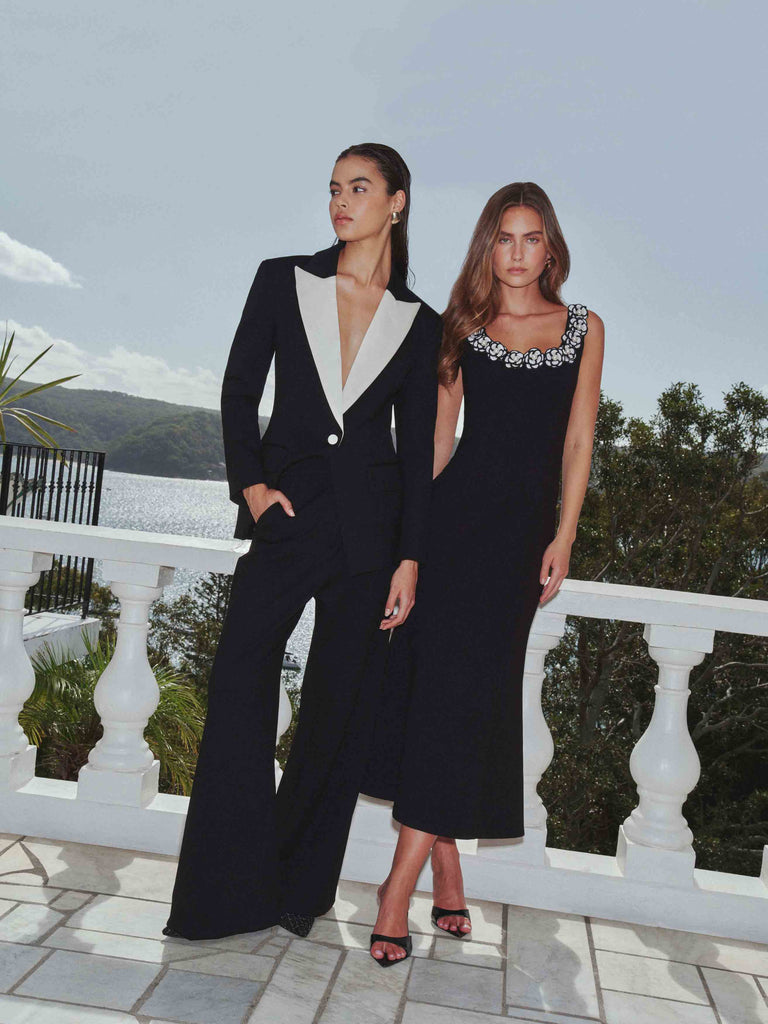 Leonie Wide Leg Pants In Black