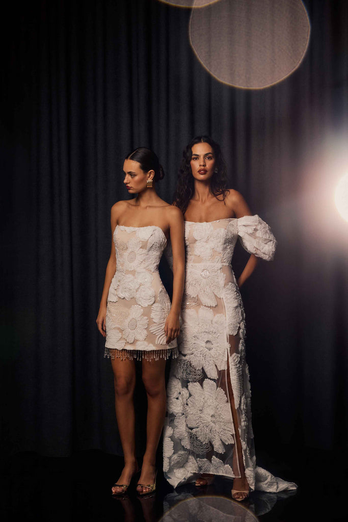 Roxana Off The Shoulder Gown in White