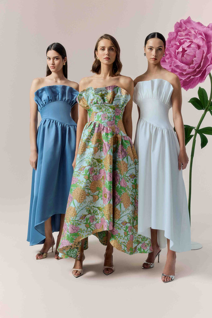 Laurel Sleeveless Maxi Dress in Steel Blue