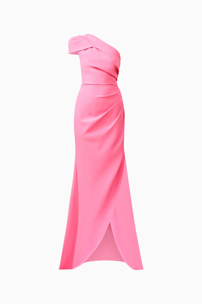 Klara One Shoulder Gown in Pink