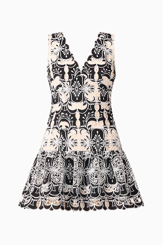 Jolie Floral Mini Dress in Black