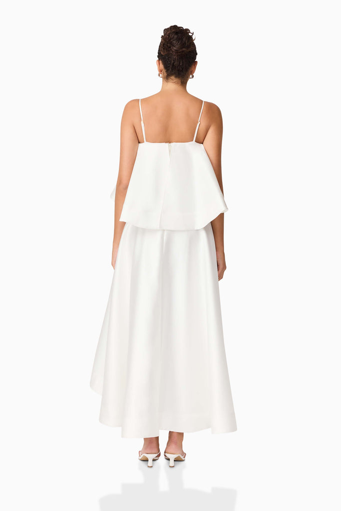 Reyna Tiered Maxi Dress in White