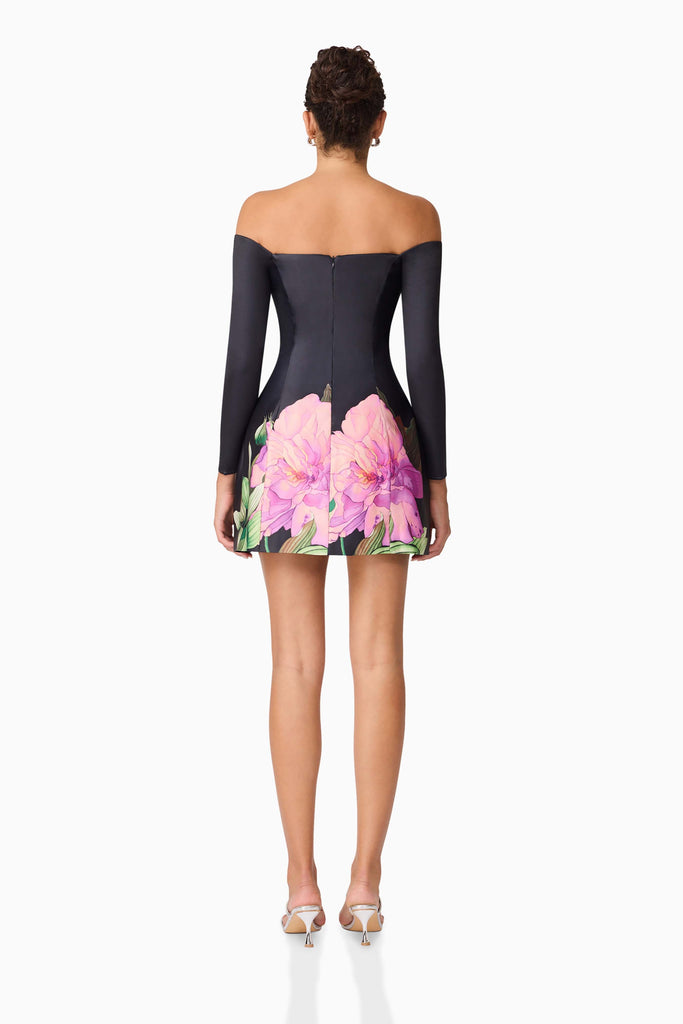 Azelie Off The Shoulder Mini Dress in Black