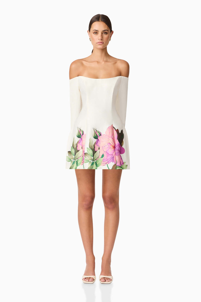 Azelie Off The Shoulder Mini Dress in White