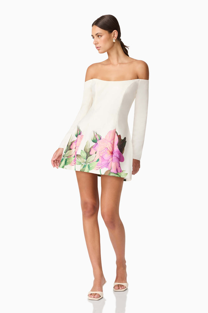 Azelie Off The Shoulder Mini Dress in White