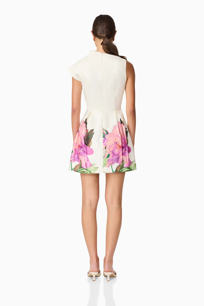 Azelie Asymmetrical Mini Dress in White