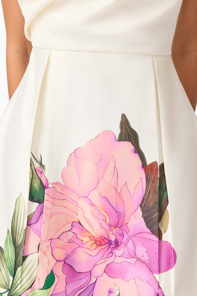 Azelie Asymmetrical Mini Dress in White