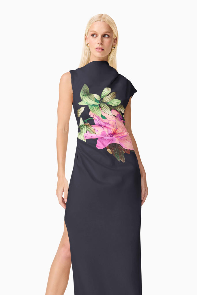 Azelie Asymmetrical Gown in Black