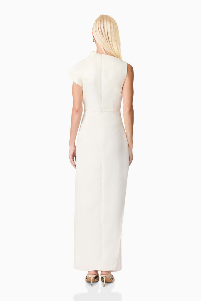 Azelie Asymmetrical Gown in White