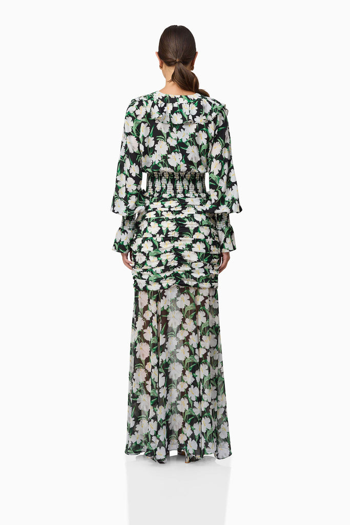 Rosey Long Sleeve Set in Black Floral