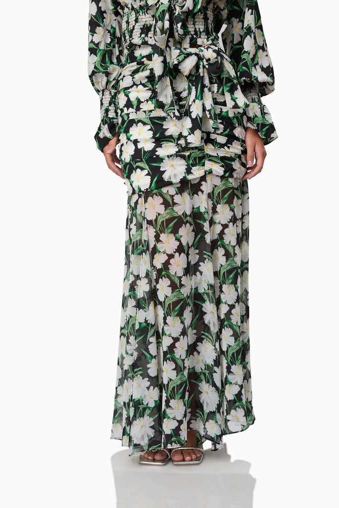 Rosey Long Sleeve Set in Black Floral