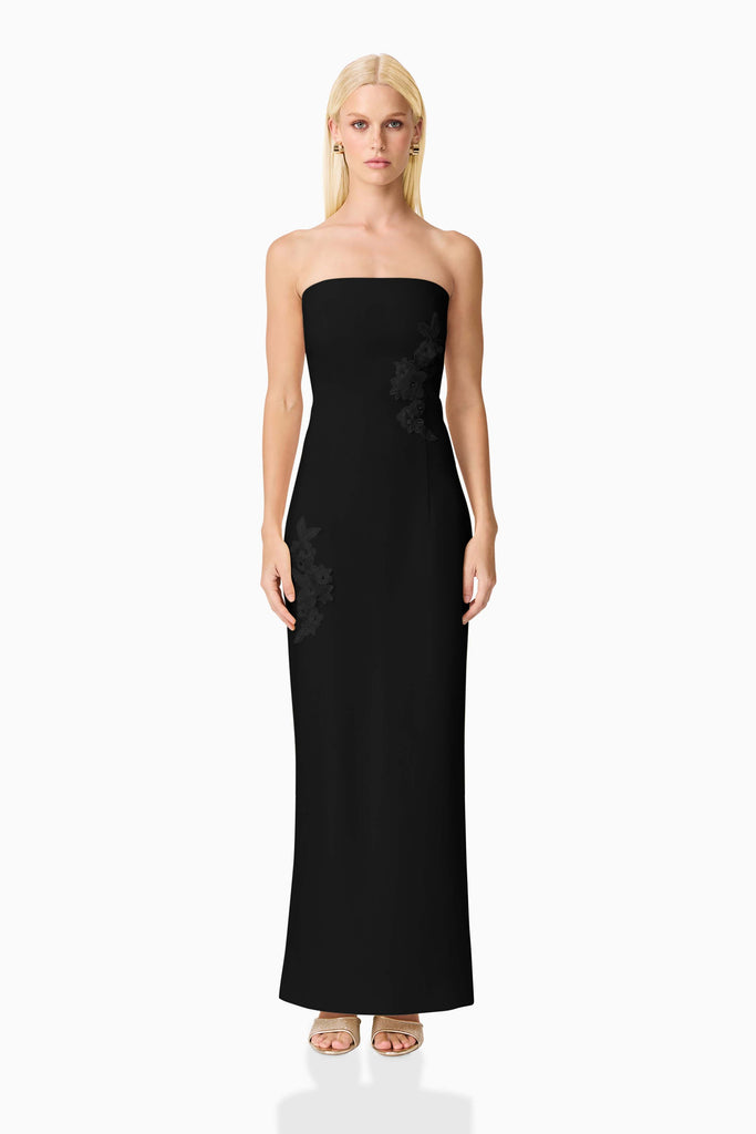 Evee Strapless Maxi Dress in Black