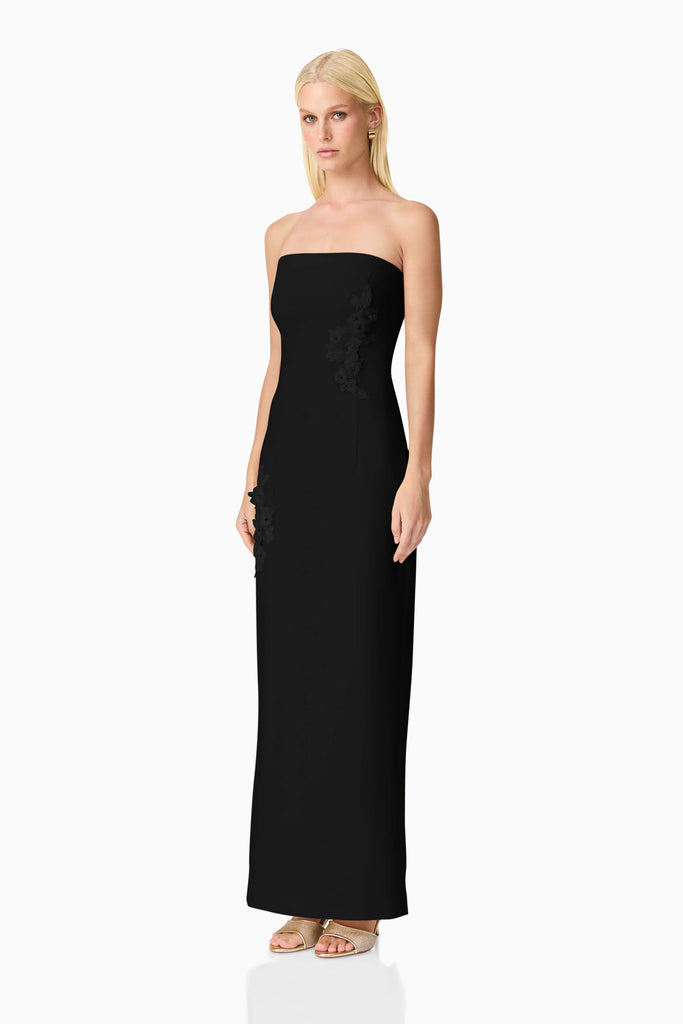 Evee Strapless Maxi Dress in Black