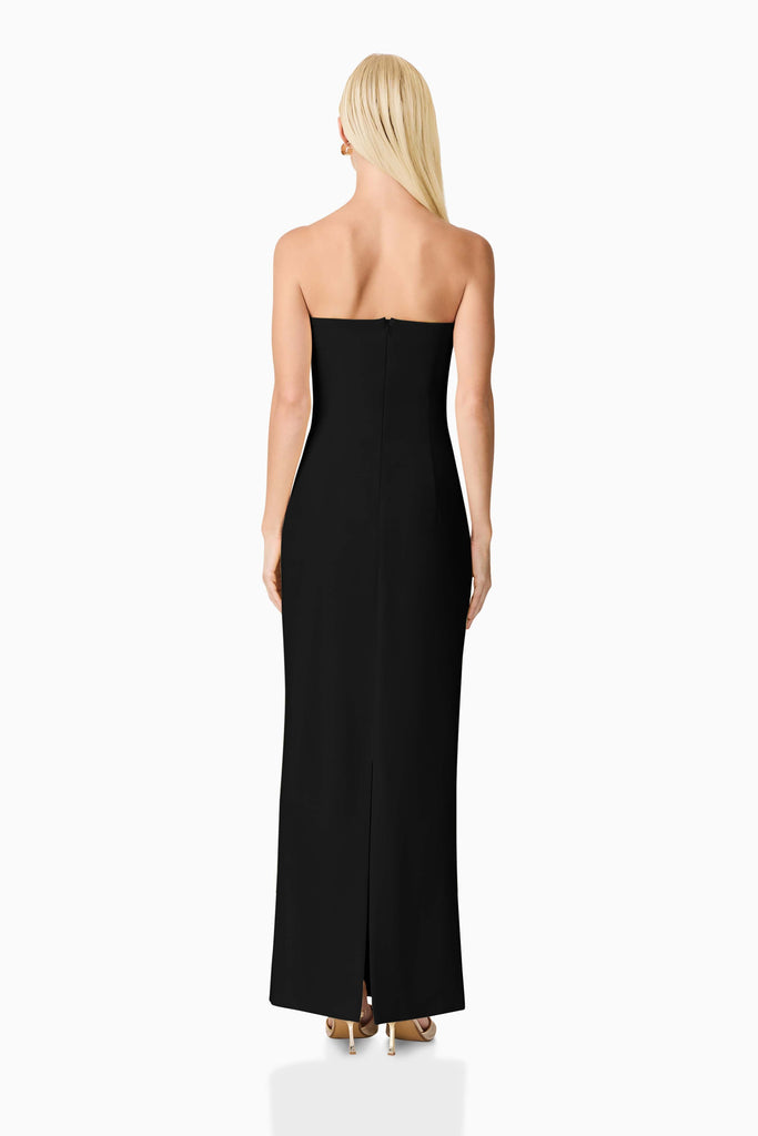 Evee Strapless Maxi Dress in Black