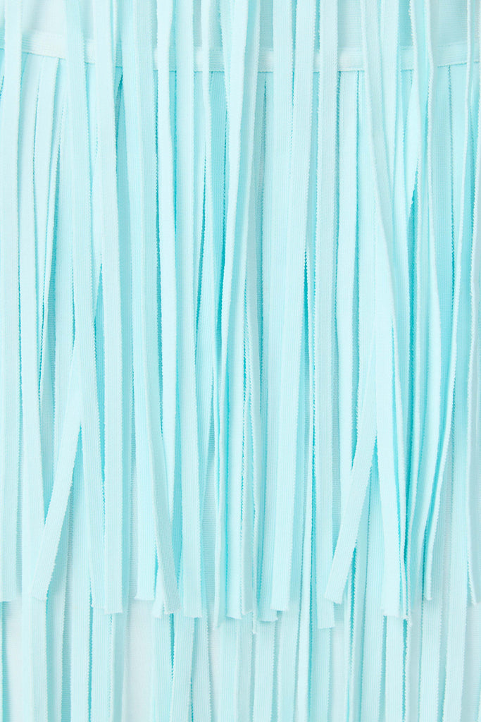 Alya Tiered Maxi Dress in Blue