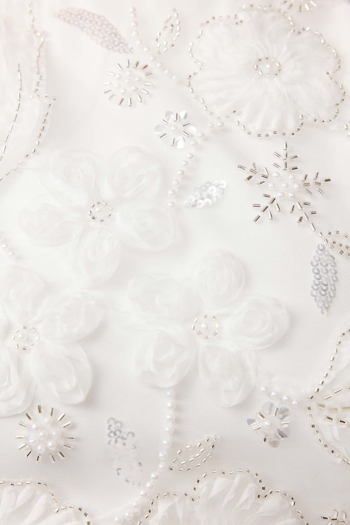 Carol Tulip Mini Dress in White