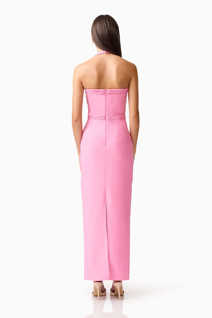 Coralene Halter Gown in Pink