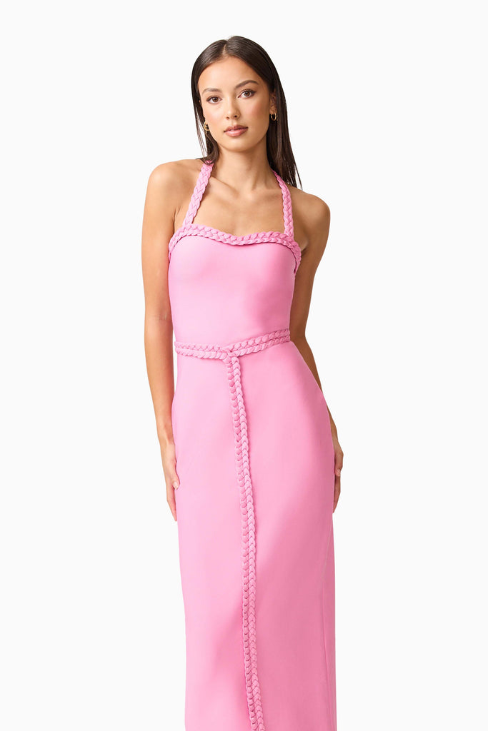 Coralene Halter Gown in Pink