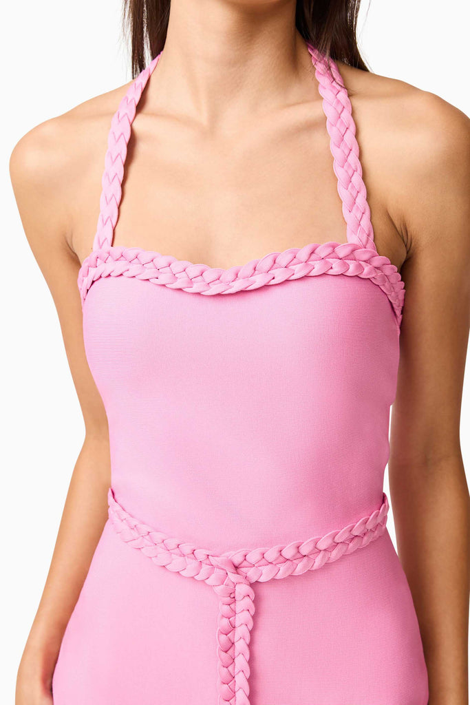 Coralene Halter Gown in Pink