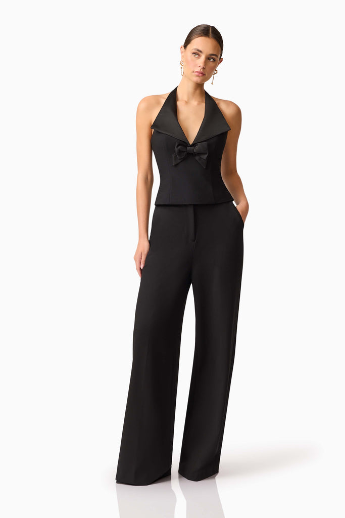 Ruby Halter Top in Black