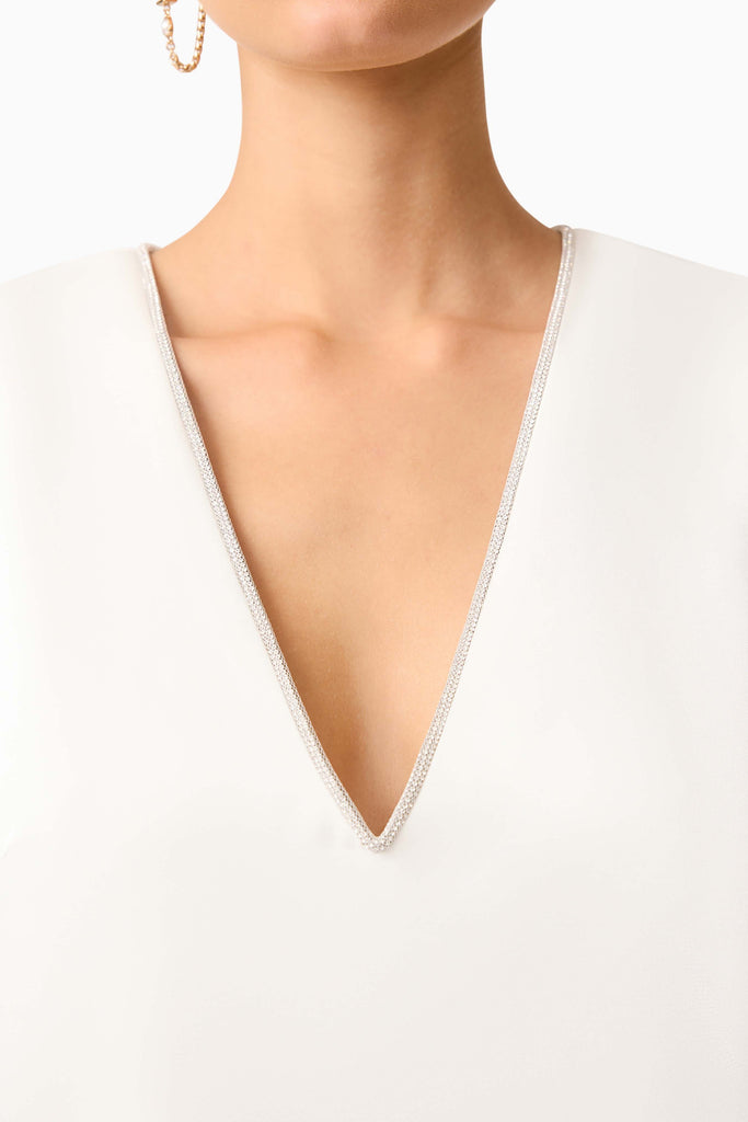 Livia Shift Mini Dress in White