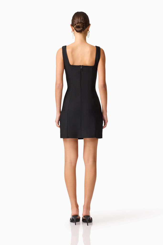 Soleil Party Mini Dress in Black