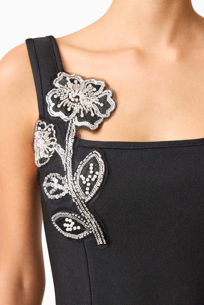 Soleil Party Mini Dress in Black