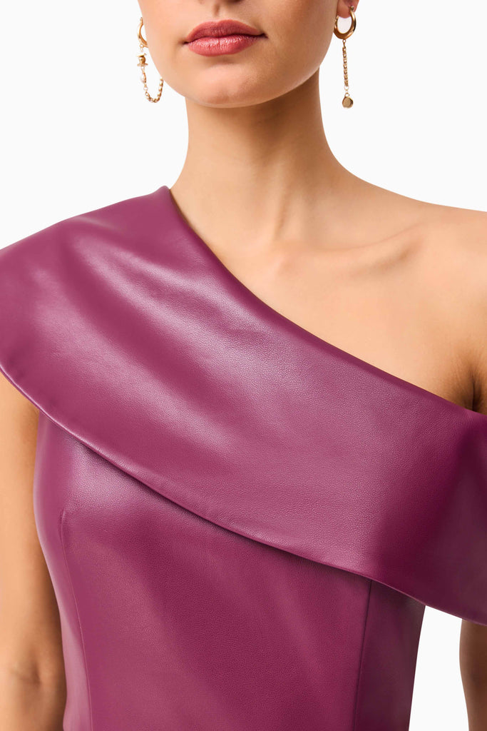 Nova Off The Shoulder Mini Dress in Purple