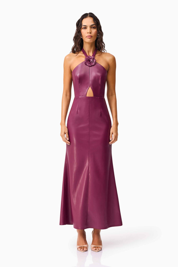 Nova Halter Gown in Purple