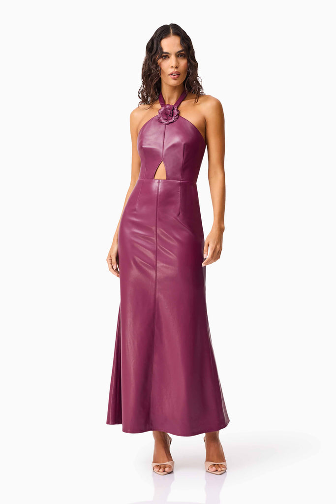 Nova Halter Gown in Purple