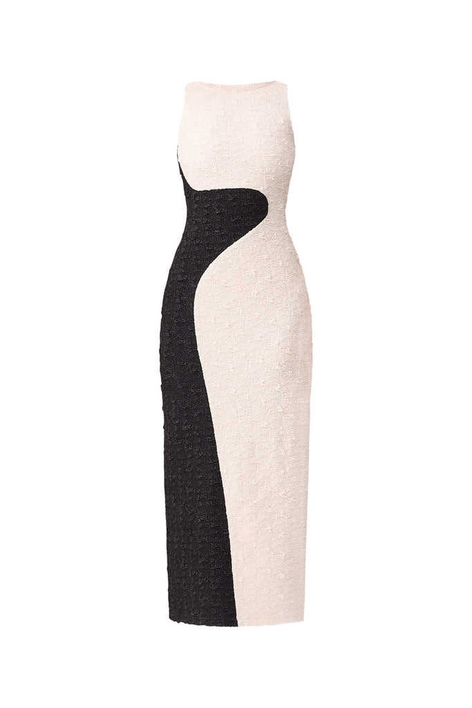 Paloma Contrast Gown in Black & White