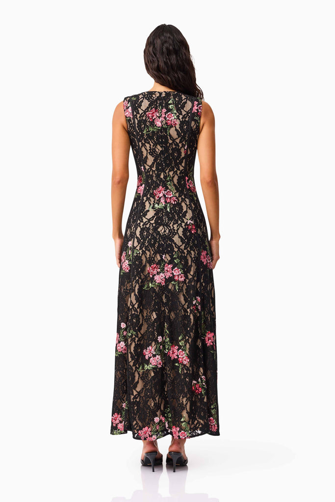 Morgaine Lace Gown in Black