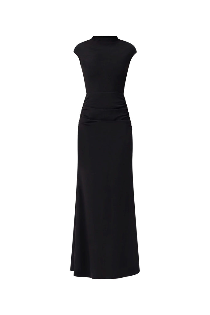 Danica High Neck Gown in Black